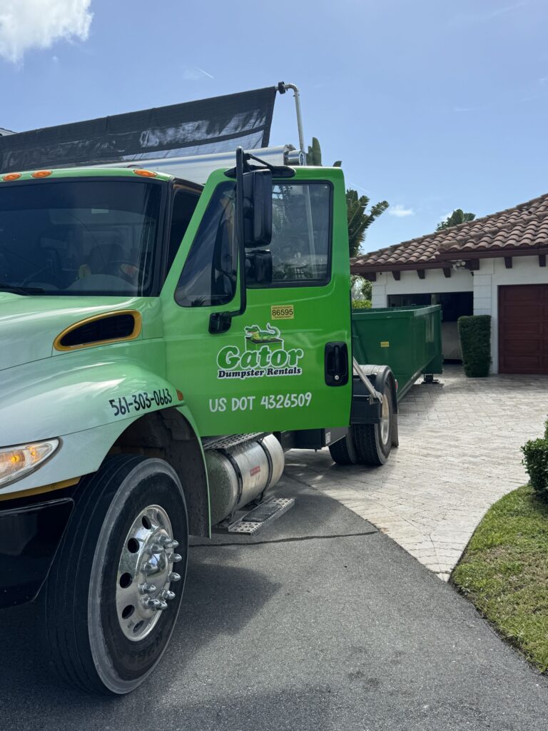 Dumpster Rental in Boca Raton,20-yard roll-off dumpster for home renovation in Boca Raton