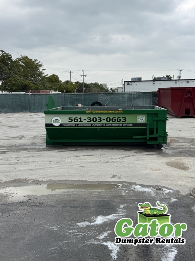 10 Yard Roll-Off Dumpster Rentals in Palm Beach County FL for concrete dirt brick sand and small cleanup projects
