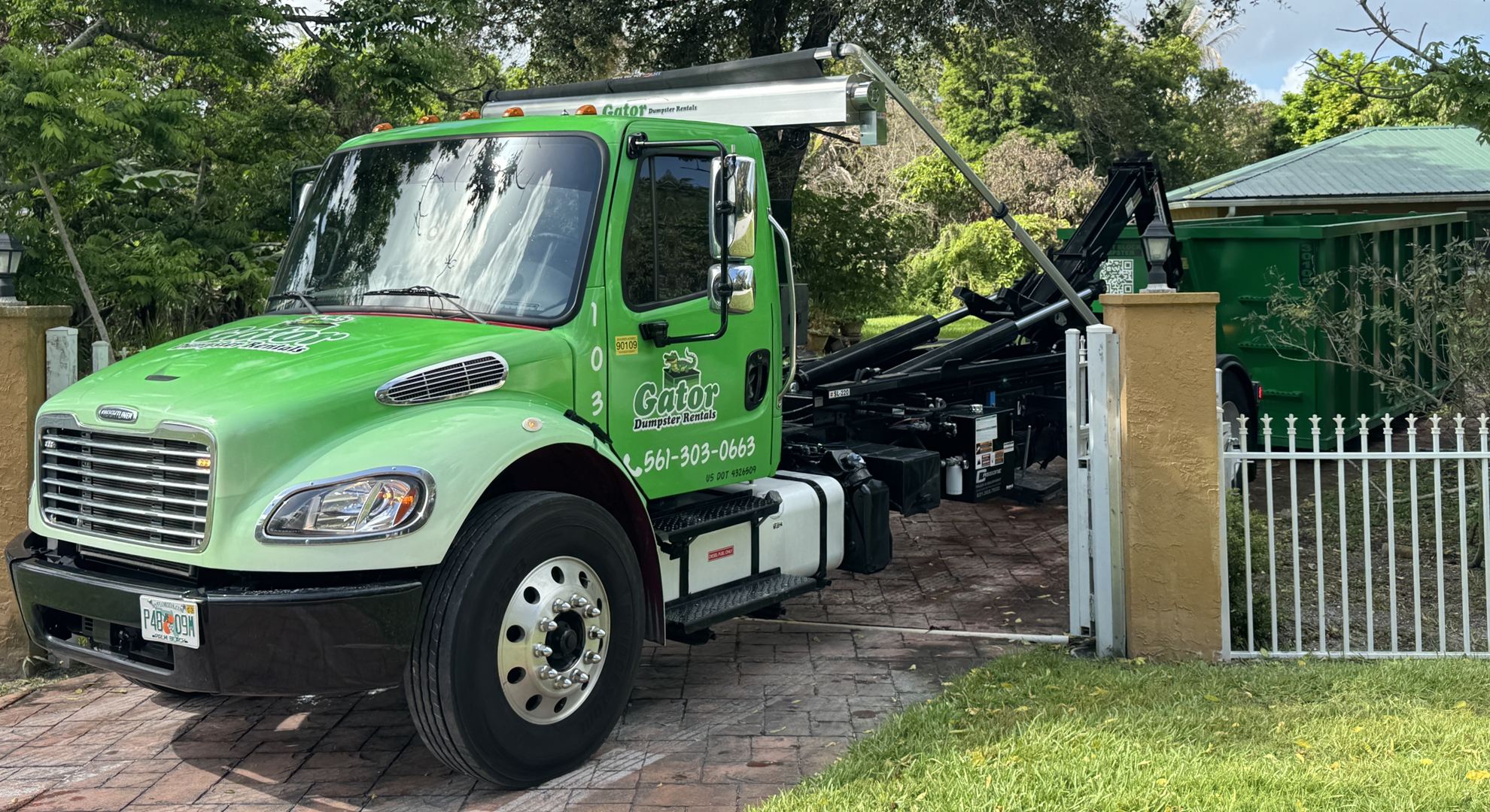 Residential dumpster rentals in Palm Beach County FL for home cleanouts remodeling projects and household debris removal